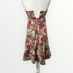 Vintage Y2K Gap Stretch Tropical Floral Print Strapless Dress Women’s Size 6 Red Photo 1