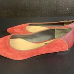 Donna Karan  NY Women's Red Suede Shoes With Zippered Trim Size 9 SKU 2213 Photo 2