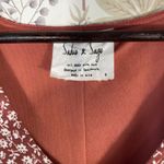 Sadie &‎ Sage Women's Floral Babydoll Dress S Brown Red Boho Long Sleeve USA Photo 3