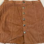 Brown Suede High Waisted Skirt Photo 0