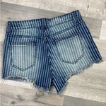 Freestyle Revolution Pinstriped Raw Hem High Rise Jean Shorts Juniors 7 Photo 1