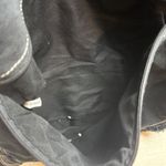 Black Canvas Shoulder Bag Red Rose Floral Print Distressed‎ Fringe Crossbody Photo 5