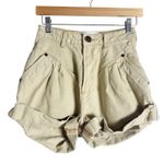 One Teaspoon  Streetwalkers High Waist 80s Stone Tan Denim Jean Shorts 25 Photo 4