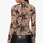 Sweaty Rocks Women’s Long Sleeve Mesh Shirt Floral Sheer Top Blouse Size L Black Size L Photo 1