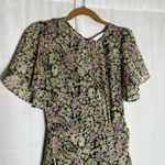 ASTR  the Label Revolve Flutter Sleeve Maxi Dress in Black Daisy Floral Small Photo 3