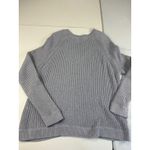Vince  Women's Gray Cotton‎ Ribbed Knit Raglan Long Sleeve Sweater Large Photo 7