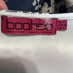 Boohoo  Dress Navy Blue White Floral Form Fitting Snug Womens 8 fits XXS XS Photo 8