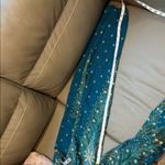 Elegant Teal and Gold Women's Joggers XL Blue Photo 6