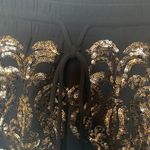 Be Clothing Company Black Short with Gold Accent Sequins Gold Photo 3