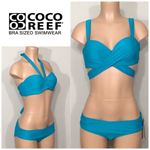 Coco reef bra sized Teal bikini set. 36/38DD-XL Photo 1