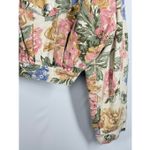 Vintage 80's Jolly floral cotton denim cropped jean jacket size large Pink Photo 6