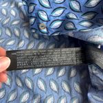 ZARA  blue and white leaf print cotton shirt tunic dress Photo 4