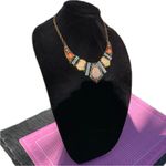 PANNEE by Panacea Multicolor beads floral metal Statement Necklace 24” with 🎁 Orange Photo 1