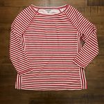 Talbots T By Terry Cloth Striped 3/4 Sleeve Sweatshirt Sweater SMALL Photo 0