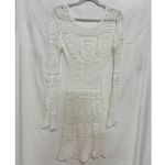Crochet Knit Long Sleeve V Photo 1