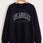 SheIn Los Angeles Navy Crewneck Photo 1