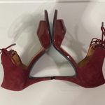Franco Sarto Dawson heeled peep toe sandal in Bordeaux color size 7.5 Photo 5