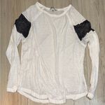 BKE  White and Black Long Sleeve Top shirt Photo 0