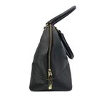 Anne Klein Black Structured Double Handle Dome Satchel Purse Bag Photo 1