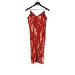 SNIDEL Crinkle Midi Dress Red Orange Cream S Photo 9