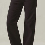 American Giant Women's Wide Leg Pant Size 12 Made In USA Black Photo 0