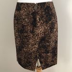 Elie Tahari Brown/Tan Silk Animal Print Pencil sz 2 Photo 3