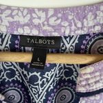 Talbots  Medallion Print Tunic Top Large Coastal Lightweight Cotton Resort Boho Photo 5