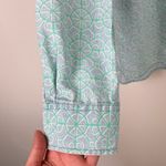 Vineyard Vines  Blouse Long Sleeve Cotton Women’s Size Medium Teal Blue Photo 3