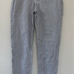 Free People  Blue White Striped Skinny Slim Leg Pants‎ Photo 0