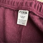 PINK - Victoria's Secret  Burgundy Joggers with Red and Pink Stripes Photo 4