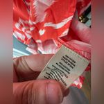 Soft Surroundings  Coral and White Maya Danielle Button Down Shirt Photo 4