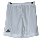 Adidas NWT Climalite Shorts Boys M White Elastic Waist Logo Soccer Athleisure Photo 2