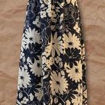Vintage Elisabeth Black & Ivory Floral Midi Skirt Size M Photo 2