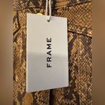 frame denim Frame Le Vintage Python Brown Snake Print Coated Denim Jacket Women’s Size XS Photo 5