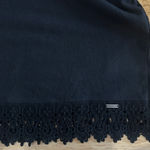 Hollister  Women's Black Lace Detail Short Sleeved Shirt Photo 3