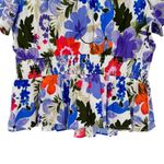 Sugar Lips Amania Floral Sarina Smocked Peplum Top size 2X Colorful Short Sleeves Photo 7