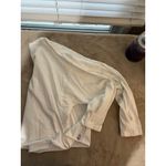 Free People  White Oversized Long-Sleeve Shirt With Boho Print Detail Womens S Photo 6