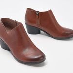 Dansko • Raina Burnished Leather Bootie brown Chestnut heeled ankle boot Photo 0