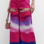 NWT AREA Embellished Ombré Wide Photo 0