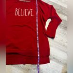 Rae Dunn  Women’s “BELIEVE” Christmas top size M Photo 3