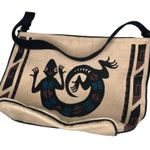 El Paso Saddle Blanket Co Cotton Tote Gecko Print Southwest Design Tan Photo 5