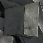 Alice + Olivia  Size 2 Black Front Zip Leather Ponte Combo Leggings C000122264 Photo 6