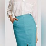 Loft Ann Taylor  Textured Stretch Cotton Slit Pencil Skirt Photo 0