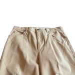 Escada Straight Leg Khaki Trousers Pants Tan Ruched Knees Size 38 Medium Women's Photo 1