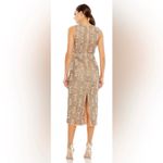 Mac Duggal  Cocktail Dress Heavily Beaded brown midi dress size 6 C6 Photo 2