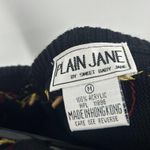 Vintage 80s Plain Jane Black Sweater Dress Embellished Sequins Midi Length M Size M Photo 11