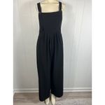 Halara  Pockets Waffle Casual Overalls jumpsuit in black. Size M. Photo 2