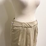 Lacoste Beige Khaki Skirt Buckle Zipper Side 8 Cotton 40 Side Pockets Unlined Photo 3