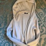 Brandy Melville  ribbed hooded zip up Photo 0