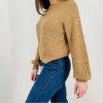 Abercrombie & Fitch  boho caramel latte slouchy knit crewneck sweater minimal xs Photo 5
